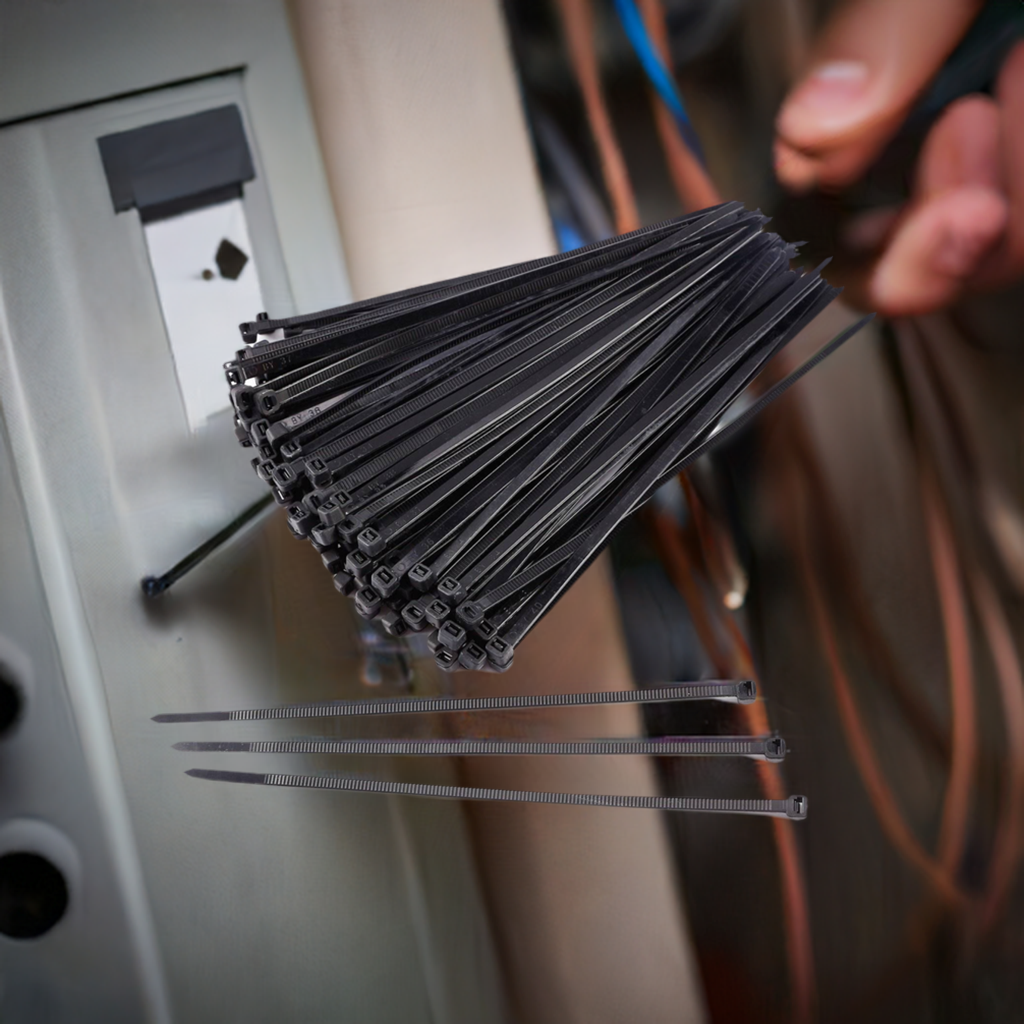 48-Inch Black Extreme Duty Zip Ties (25-Pack) | 175lb Tensile Strength | UV Resistant Nylon