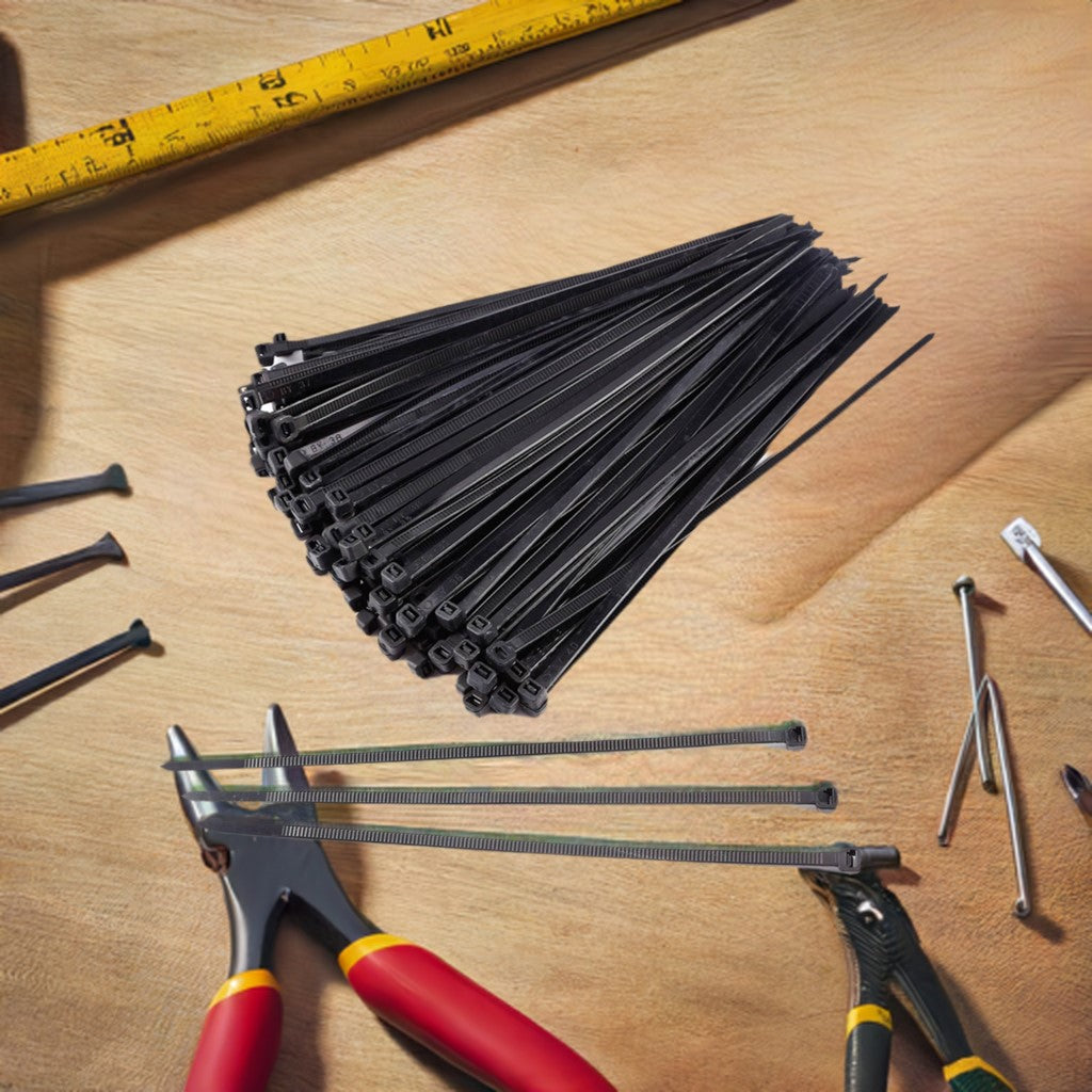 6-Inch Black Heavy Duty Zip Ties (500-Pack) | 40lb Tensile Strength | UV Resistant Nylon
