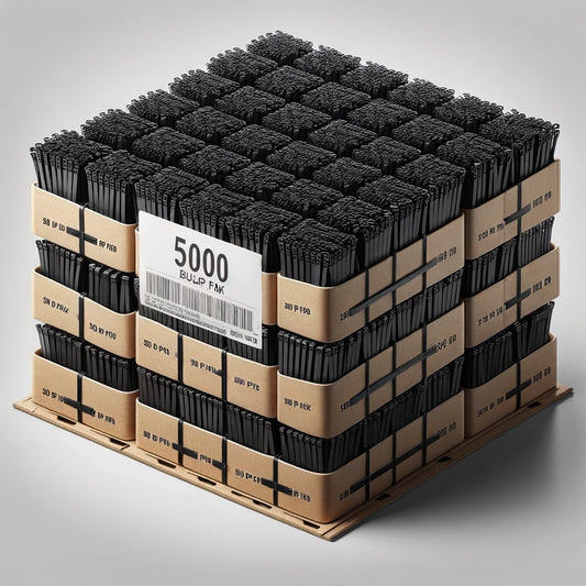 Bulk 5000-Pack of 4-Inch Heavy Duty Cable Ties - 40lb Best Zip Ties for Industrial and Commercial Use